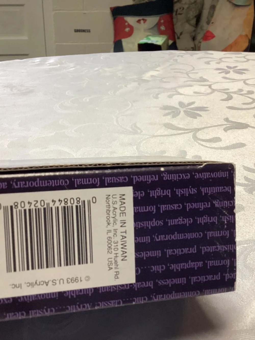 Lucite ELEPHANT TRUNK UP NAPKIN HOLDERS. BOXED CLEAR TAIWAN